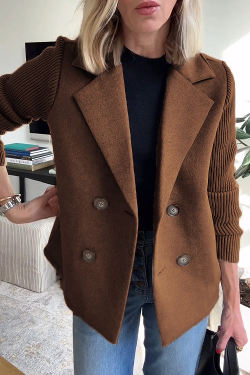 Chic Knit Sleeve Blazer