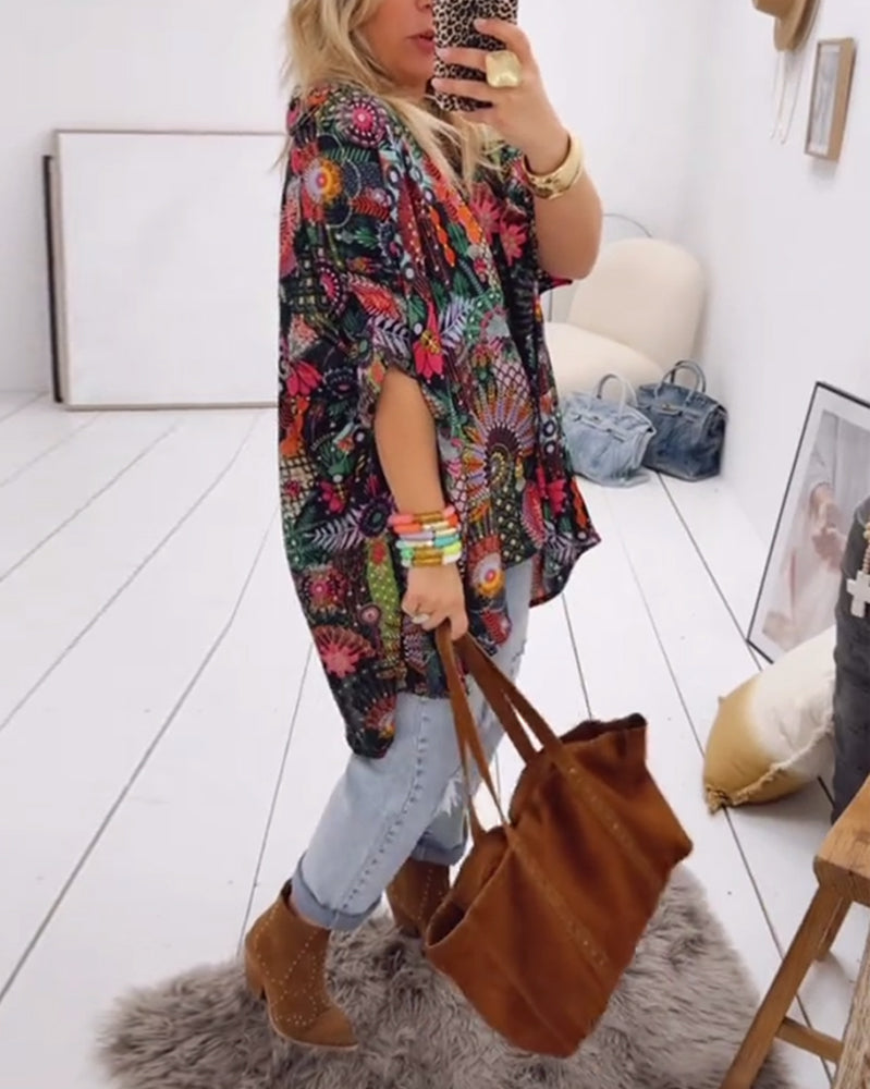 Loose Fashion Printed Top
