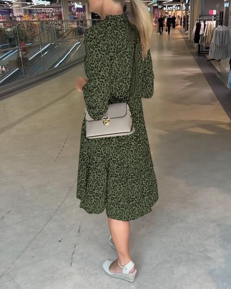 Modern Loud Print Casual Dress
