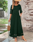 Elegant Dress Mid-Sleeve Casual Crew Neck