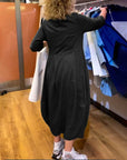 Round Neck 2/3 Sleeve Dress