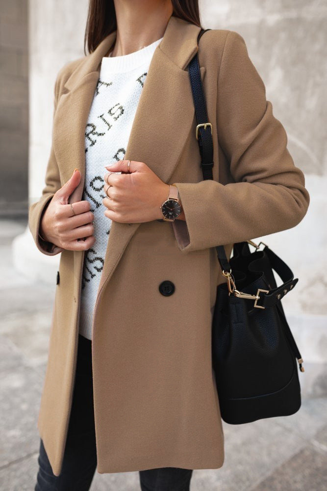 Women's Stylish Wool Blend Coat
