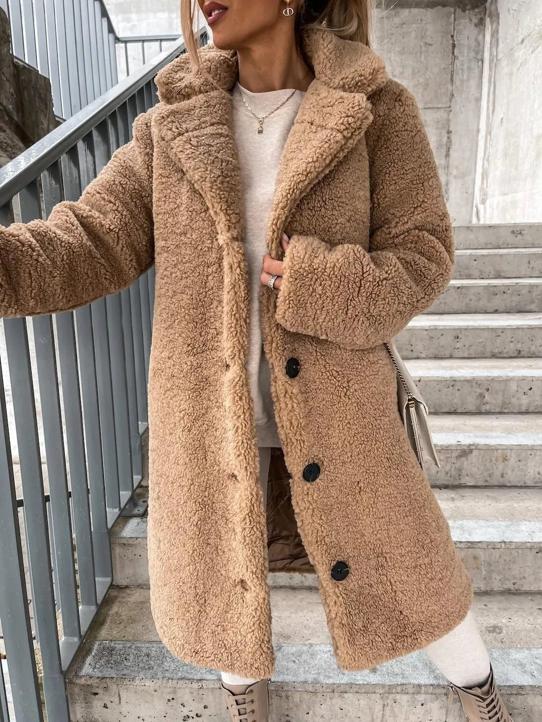 Cozy Women's Longline Wool Coat