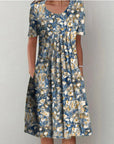 Flowy Casual Floral Boho Midi Dress