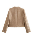 Stylish Tweed Cropped Jacket