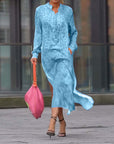 Long-Sleeve Leopard Print Dress