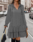 Print Long Sleeve Dress