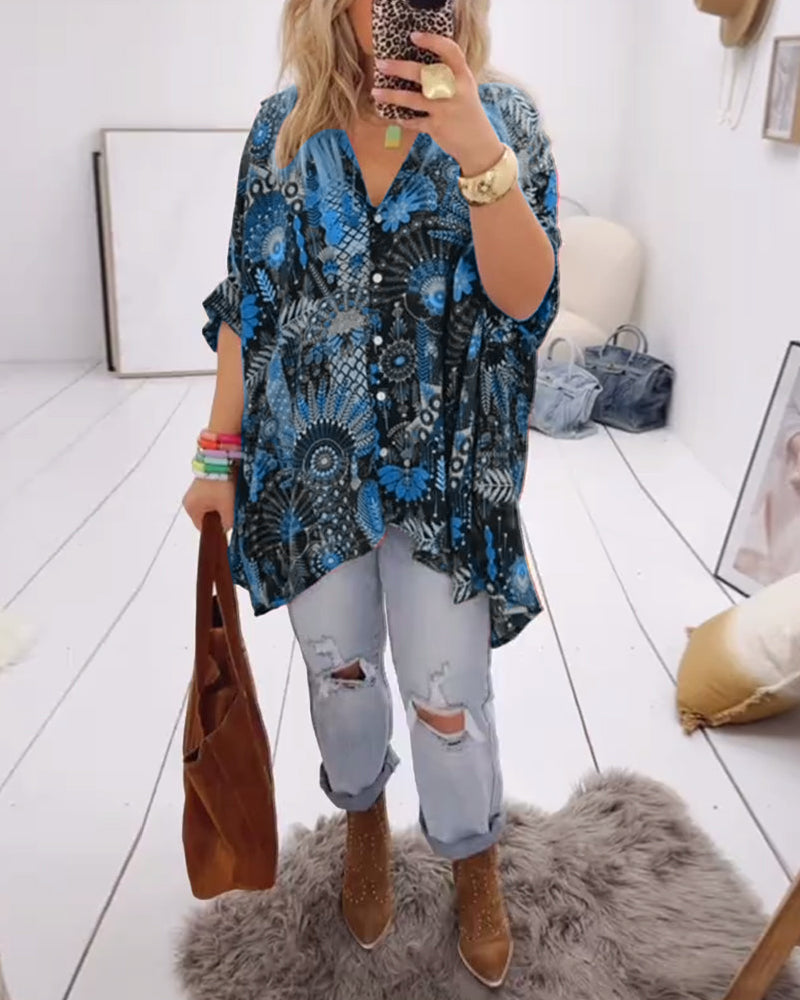 Loose Fashion Printed Top