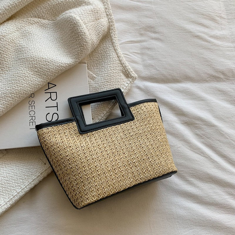 Stylish Straw Shoulder Beach Bag
