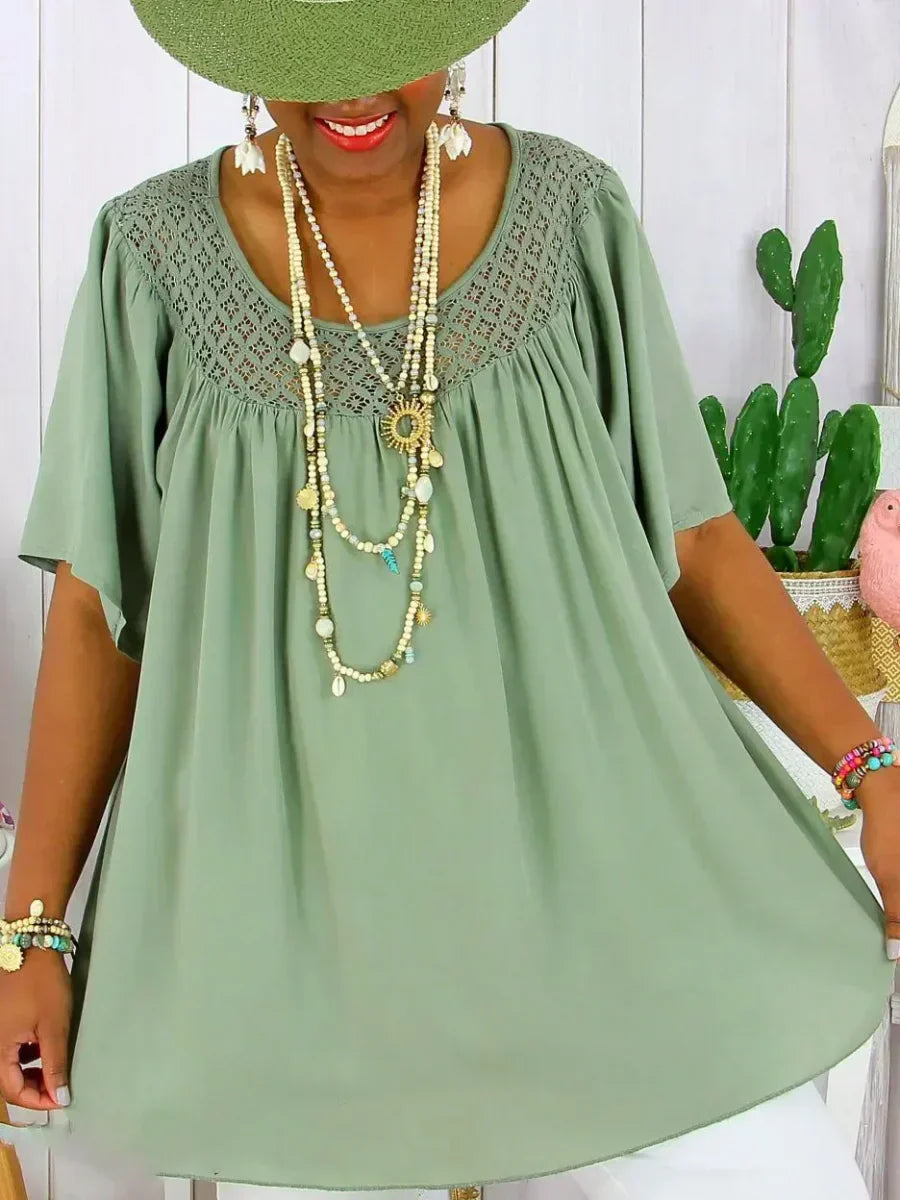 Summer Cloth With Short Sleeve Dress