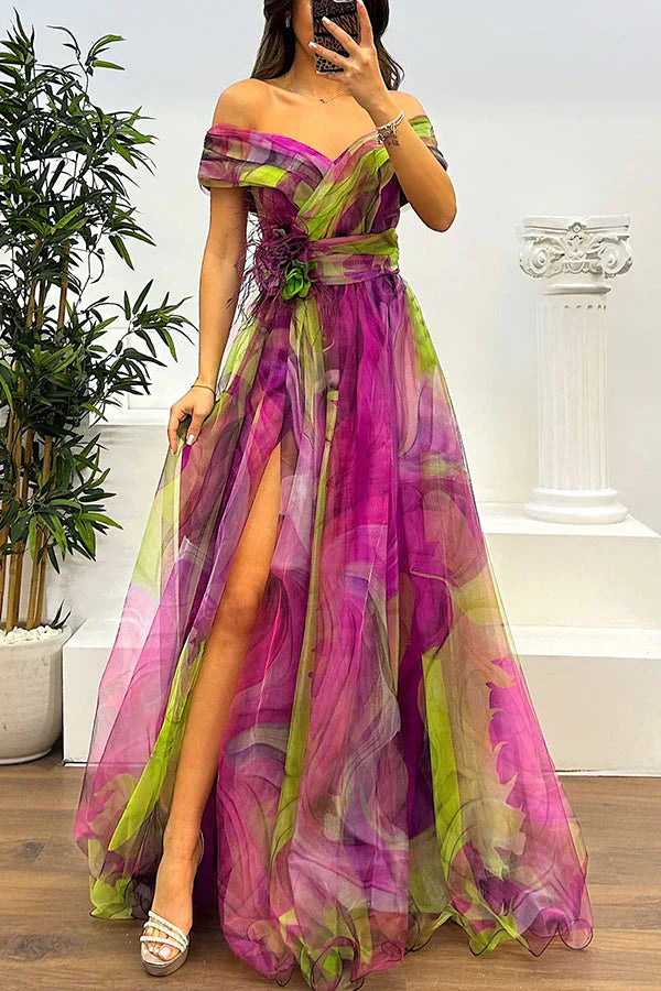 Elegant Off-Shoulder Maxi Dress