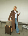 Stylish Vegan Suede Trench Outerwear