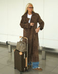 Stylish Vegan Suede Trench Outerwear
