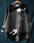 Cute Chloe Dog Drawing Print T-Shirt