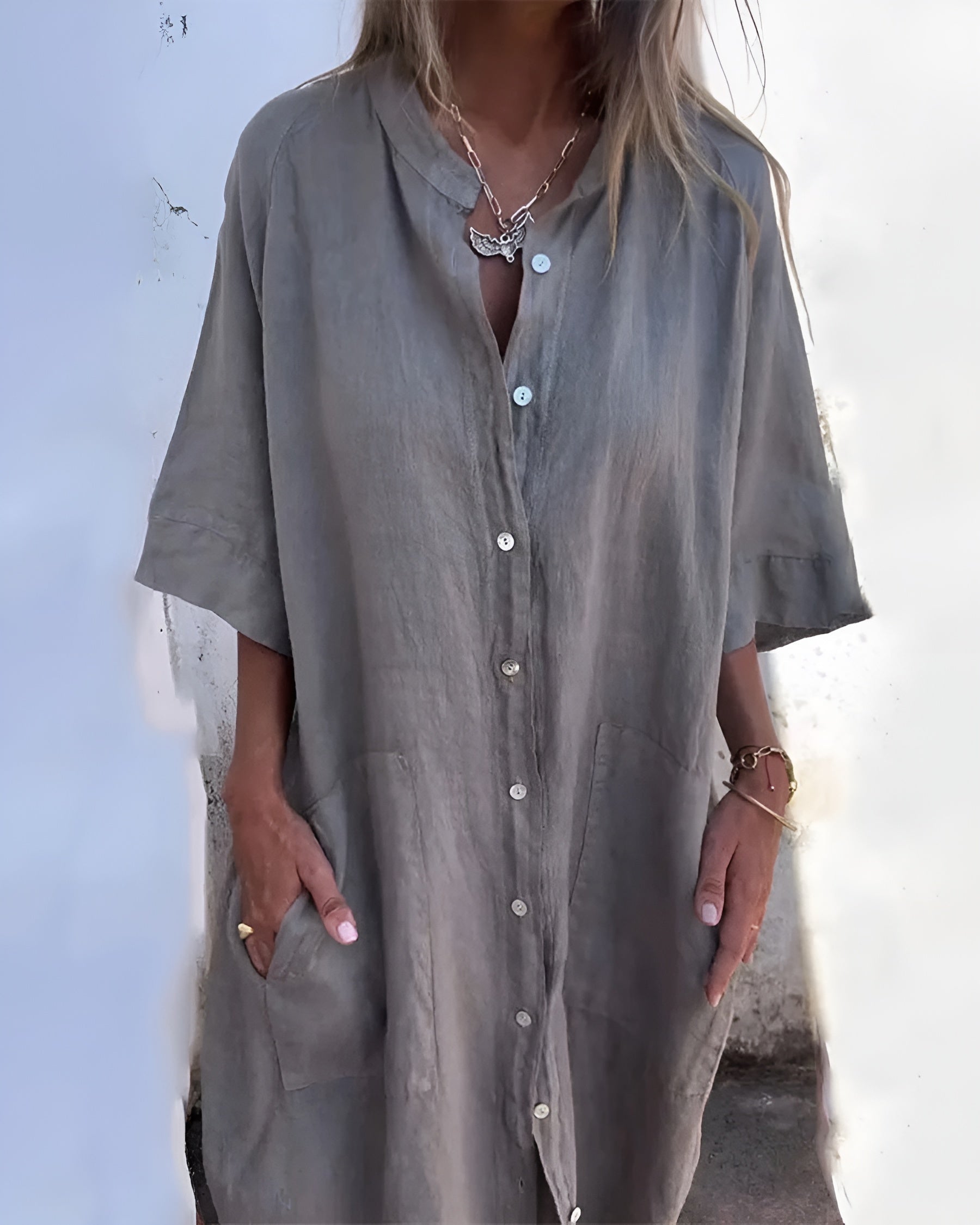 Everyday Shirt Dress with Relaxed Silhouette