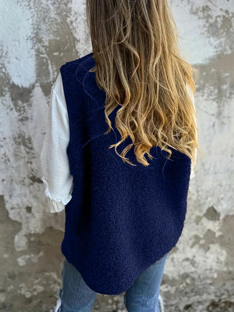 Women's Casual Sleeveless Vest Jacket