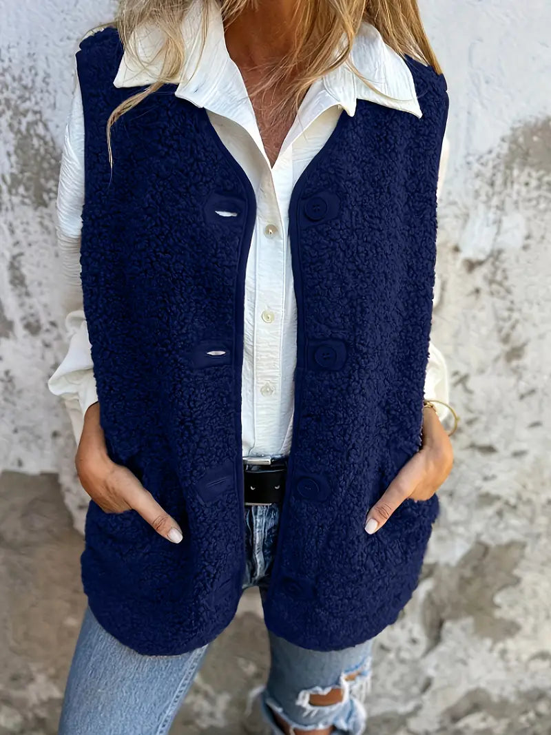 Women's Casual Sleeveless Vest Jacket