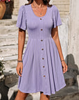 Casual summer dress with short sleeves