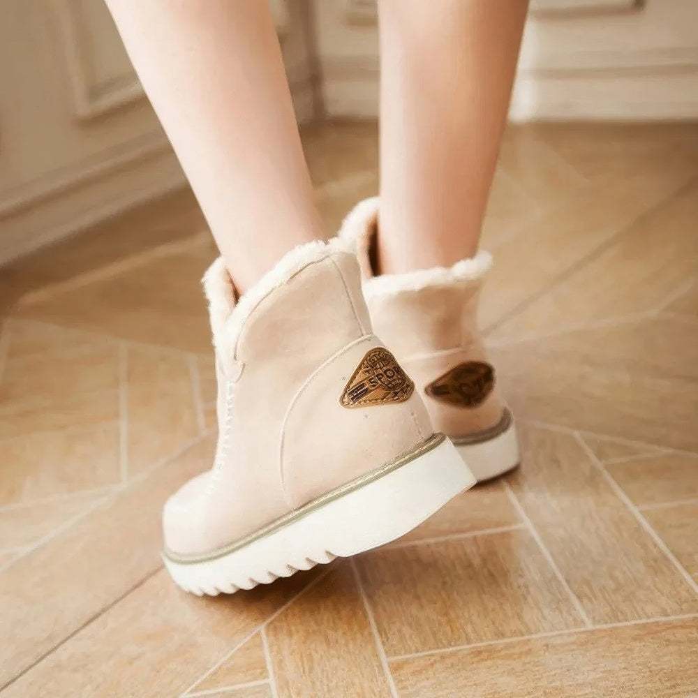 Women's Cashmere Suede Snow Ankle Boots