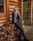 Leopard Pattern Vest Knitwear Fashion