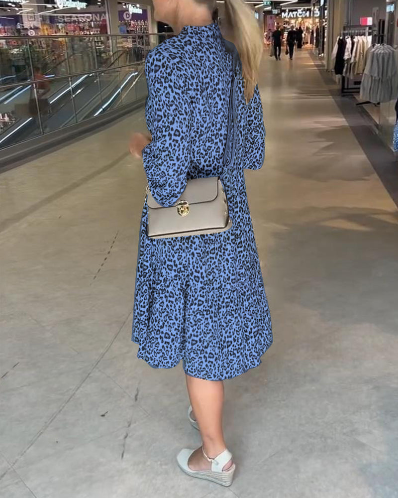Modern Loud Print Casual Dress