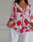 Relaxed Fit Floral Cotton Top