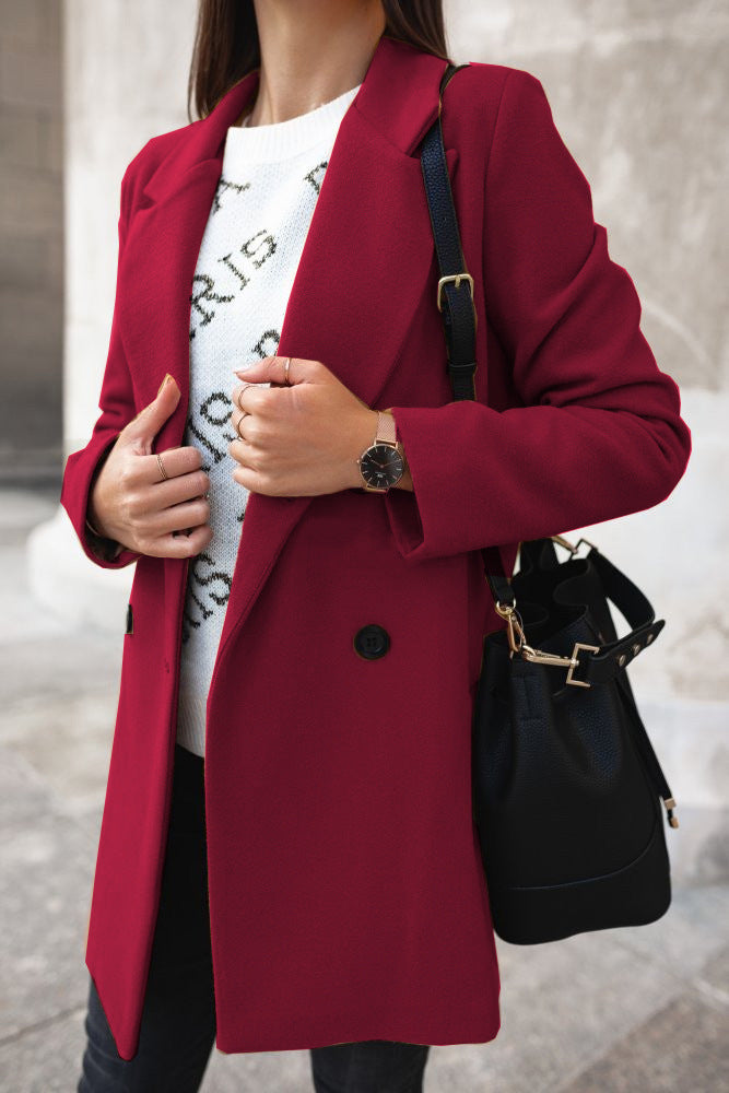 Women's Stylish Wool Blend Coat