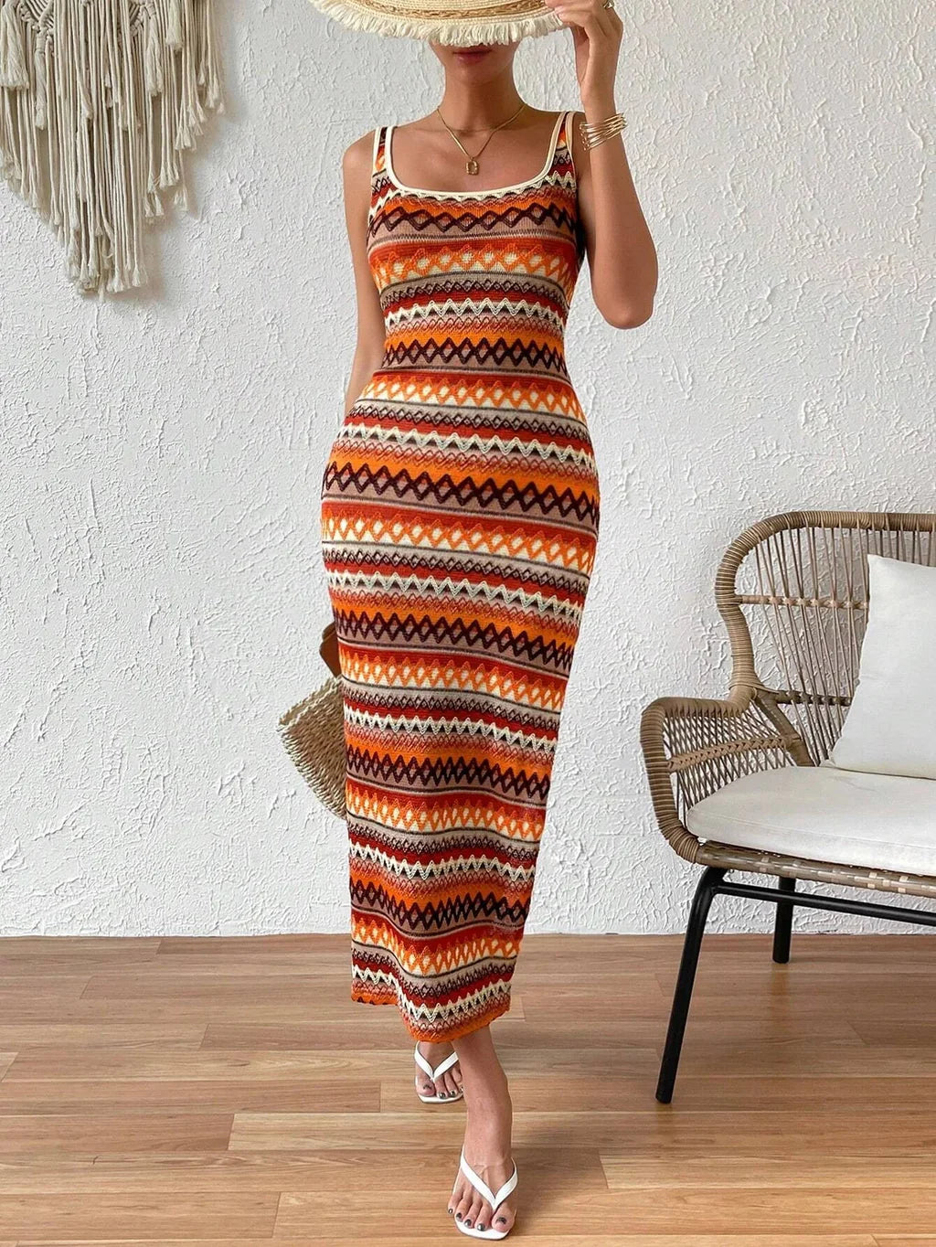 Sleek Ribbed Bodycon Knit Dress