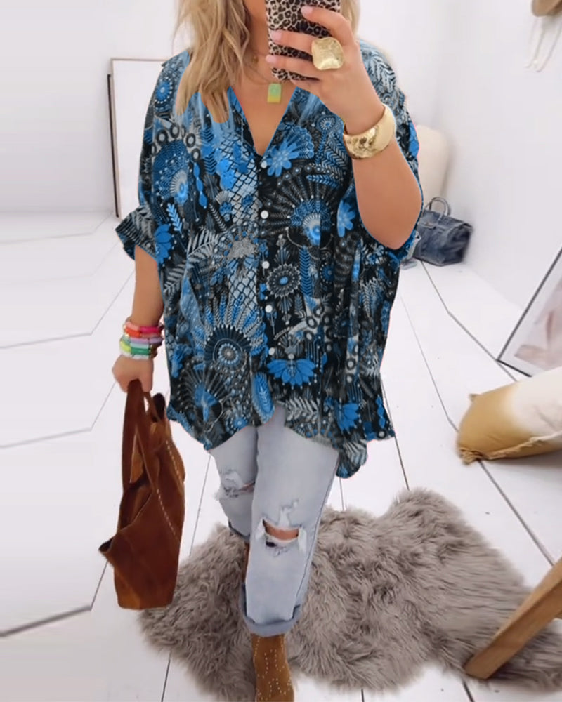Loose Fashion Printed Top