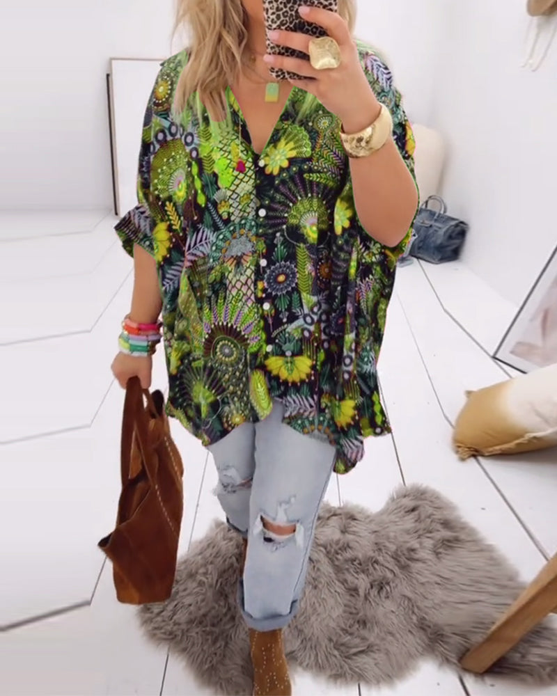Loose Fashion Printed Top