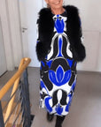 Printed Round Neck Dress
