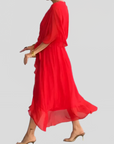 Gentle Tiered Ruffle Midi Dress