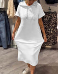 Relaxed Fit Pullover Hoodie Dress