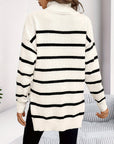 Maya Cozy Striped Knit Sweater