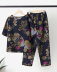 Floral Print Round Neck Two-Piece Set