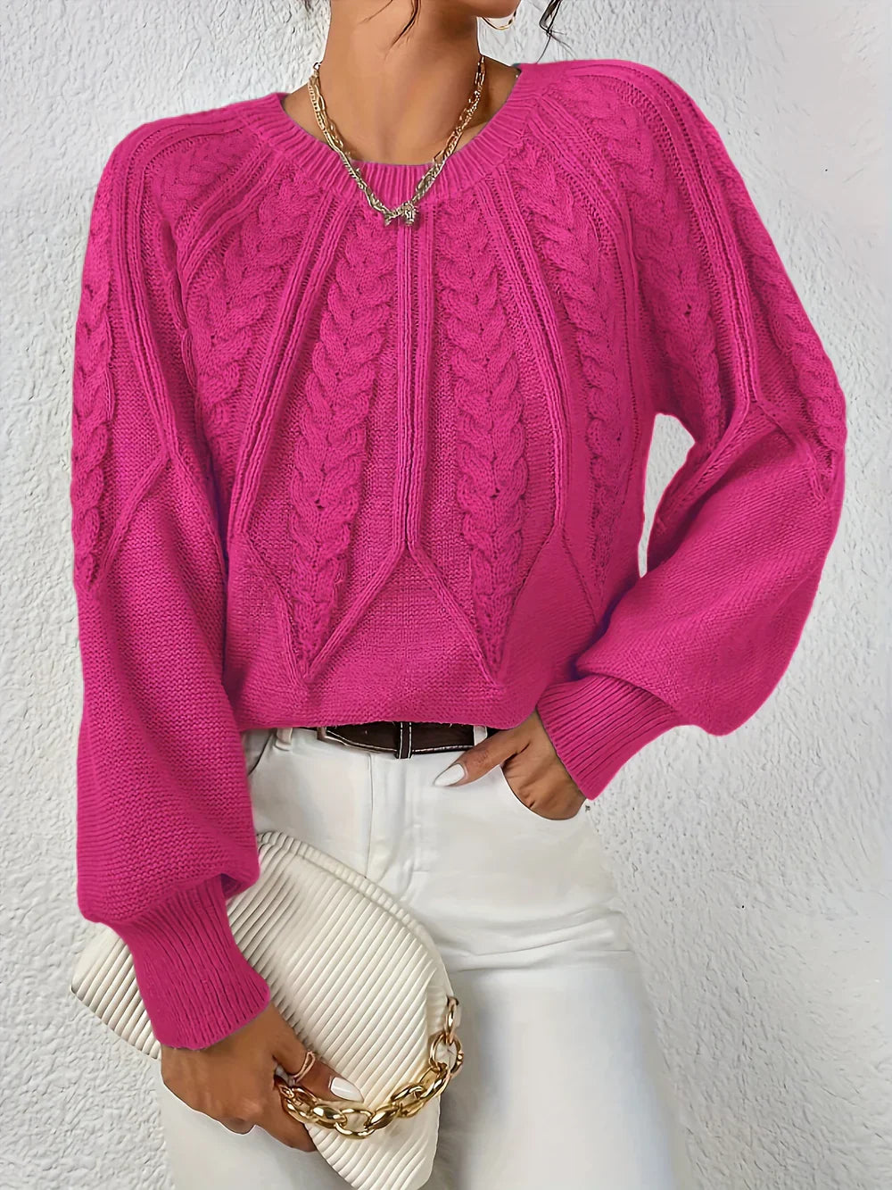 Maeve Cozy Knit Flare Sweater