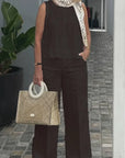 Elegant Sleeveless Two-Piece Set