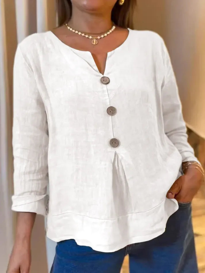 Tailored Casual Top with a Clean Look