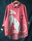 Daisy Graphic Tee with Hand Drawn Dog