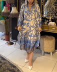 Loose and elegant printed dress