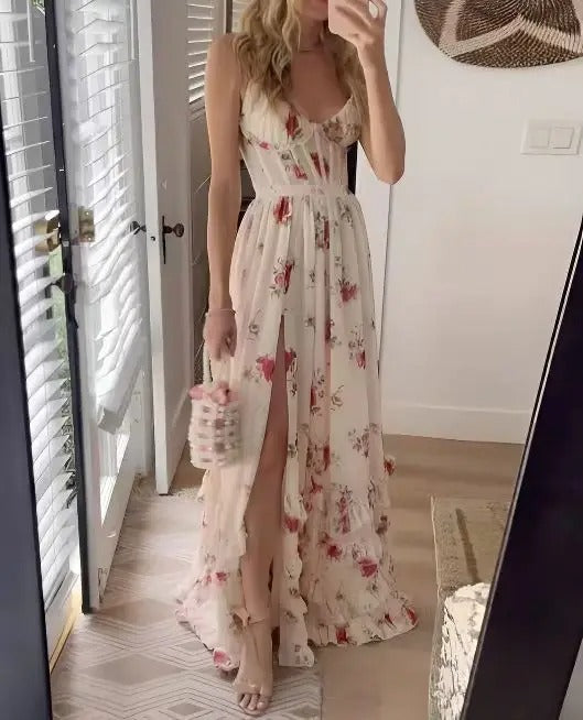 Vintage-Inspired Elegant Floral Dress