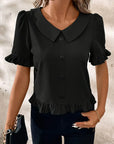 Elegant Short Sleeve Blouse
