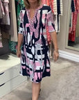 Women's leopard print midi dress