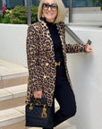 Leopard Print Plus Size Coat
