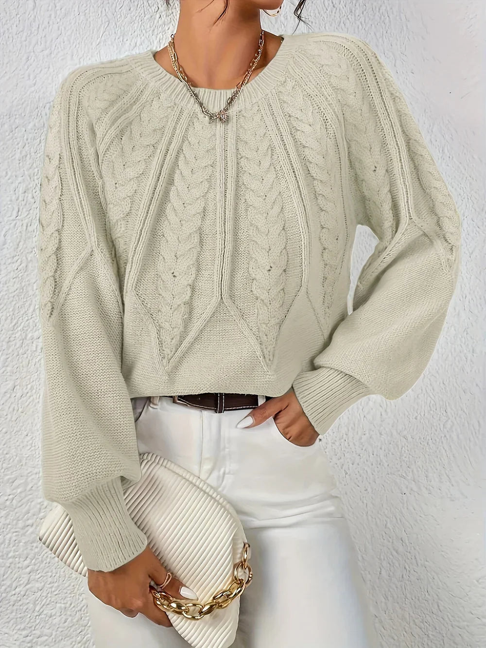 Maeve Cozy Knit Flare Sweater