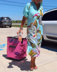 Floral print loose casual dress