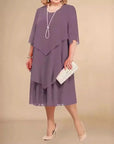 Refined Drape Midi Style Dress
