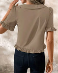 Elegant Short Sleeve Blouse