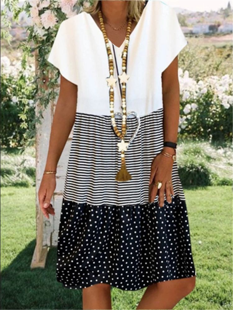 Stylish Floral Print Dress