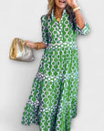 Midi Dress with Chain Pattern
